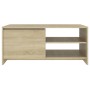 Tavolino da Salotto Rovere Sonoma 102x50x45cm Legno Multistrato