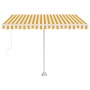 Tenda da Sole Autoportante Manuale 350x250 cm Gialla/Bianca