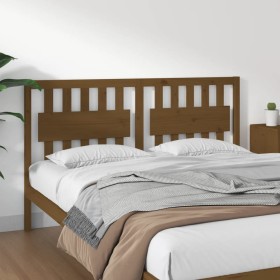 Testiera per Letto Miele 155,5x4x100 cm Legno Massello di Pino