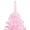 Albero di Natale Preilluminato con Palline Rosa 120 cm PVC