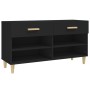 Scarpiera Nera 102x35x55 cm in Legno Multistrato
