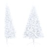 Set Albero Natale Artificiale a Metà LED Palline Bianco 150cm