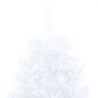 Set Albero Natale Artificiale a Metà LED Palline Bianco 150cm