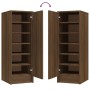 Scarpiera Rovere Marrone 32x35x92 cm in Legno Multistrato