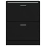 Scarpiera Nero 59x17x81 cm in Legno Multistrato