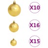 Albero di Natale Preilluminato con Palline 210 cm 910 Rami