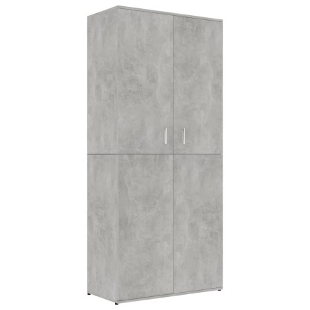 Scarpiera Grigio Cemento 80x39x178 cm in Legno Multistrato