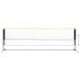 Rete da Badminton Regolabile 500x103x94-158 cm in Metallo