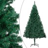 Albero di Natale Preilluminato con Palline Verde 240 cm PVC