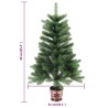 Albero di Natale Preilluminato con Palline Verde 90 cm