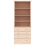 Libreria con Cassetti ALTA 77x35x186,5cm Legno Massello di Pino