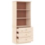 Libreria con Cassetti ALTA 60x35x142 cm Legno Massello di Pino