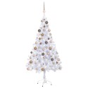 Albero di Natale Preilluminato con Palline 120 cm 230 Rami