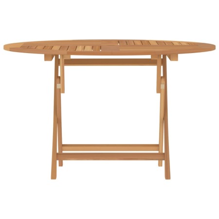 Tavolo da Giardino Pieghevole Ø110x75 cm Legno Massello di Teak