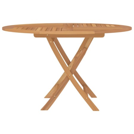 Tavolo da Giardino Pieghevole Ø110x75 cm Legno Massello di Teak