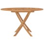Tavolo da Giardino Pieghevole Ø110x75 cm Legno Massello di Teak