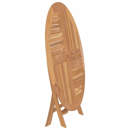 Tavolo da Giardino Pieghevole Ø110x75 cm Legno Massello di Teak