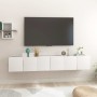 Mobili Porta TV Pensili 3pz Bianchi 60x30x30 cm