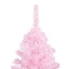 Albero di Natale Preilluminato con Palline Rosa 150 cm PVC