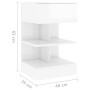 Comodini 2 pz Bianco Lucido 40x35x65 cm