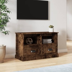 Mobile Porta TV Rovere Fumo 80x35x50 cm in Legno Multistrato