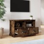 Mobile Porta TV Rovere Fumo 80x35x50 cm in Legno Multistrato