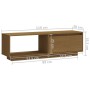 Mobile Porta TV Marrone Miele 110x30x33,5 cm in Legno di Pino