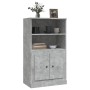 Credenza Grigio Cemento 60x35,5x103,5 cm in Legno Multistrato