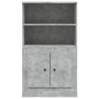 Credenza Grigio Cemento 60x35,5x103,5 cm in Legno Multistrato