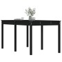 Tavolo da Giardino Nero 159,5x82,5x76 cm Legno Massello di Pino