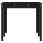 Tavolo da Giardino Nero 159,5x82,5x76 cm Legno Massello di Pino