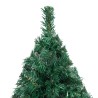 Albero di Natale Preilluminato con Palline Verde 150 cm PVC