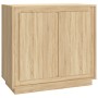 Credenza Rovere Sonoma 80x34x75 cm in Legno Multistrato