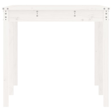 Tavolo da Giardino Bianco 159,5x82,5x76cm Legno Massello Pino