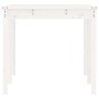 Tavolo da Giardino Bianco 159,5x82,5x76cm Legno Massello Pino