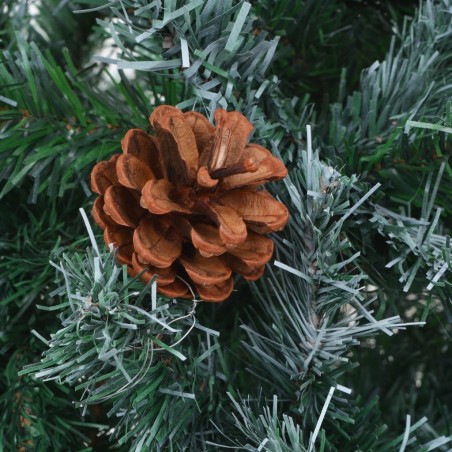 Albero di Natale Preilluminato con Palline e Pigne 180 cm