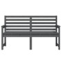 Panca da Giardino Grigia 159,5x48x91,5cm Legno Massello di Pino