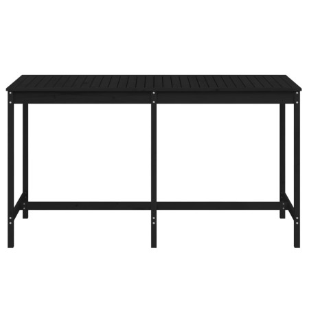 Tavolo da Giardino Nero 203,5x90x110 cm Legno Massello di Pino