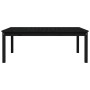 Tavolo da Giardino Nero 121x82,5x45 cm Legno Massello di Pino
