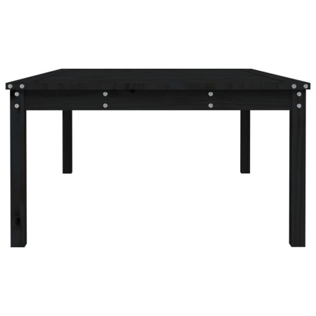 Tavolo da Giardino Nero 121x82,5x45 cm Legno Massello di Pino