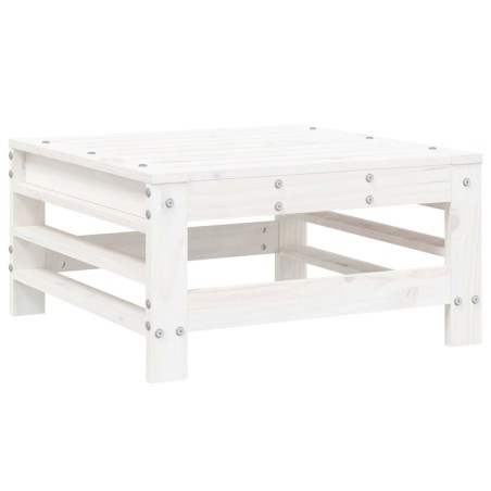 Set Salotto da Giardino 4 pz Bianco in Legno Massello di Pino