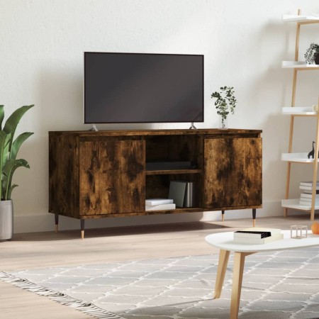 Mobile Porta TV Rovere Fumo 104x35x50 cm in Legno Multistrato