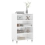 Credenza Bianco Lucido 57x35x90 cm in Legno Multistrato