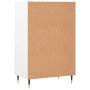 Credenza Bianco Lucido 57x35x90 cm in Legno Multistrato