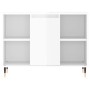 Armadietto Bagno Bianco Lucido 80x33x60cm in Legno Multistrato