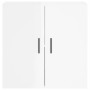 Armadietto a Muro Bianco Lucido 60x31x60 cm Legno Multistrato