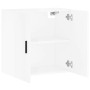 Armadietto a Muro Bianco Lucido 60x31x60 cm Legno Multistrato