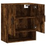Armadietto a Muro Rovere Fumo 60x31x70 cm in Legno Multistrato