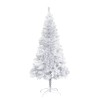 Albero di Natale Preilluminato con Palline Argento 150 cm PET