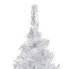 Albero di Natale Preilluminato con Palline Argento 150 cm PET